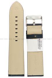 Pasek skórzany do zegarka - Rochet Aviator 5522406 - 24 mm - Niebieski beżowe przyszycie