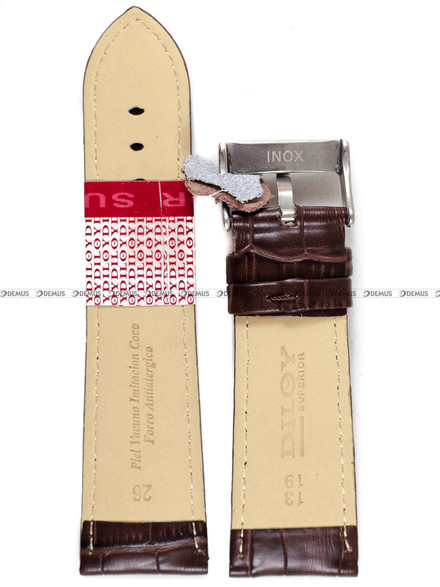 Pasek skórzany do zegarka - Diloy 368EA.26.2 - 26 mm