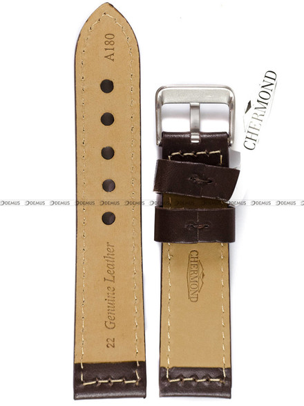 Pasek skórzany do zegarka - Chermond A180.22.2 - 22 mm