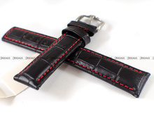 Pasek skórzany do zegarka - Hirsch Grand Duke 02528050-2-20 - 20 mm czarny