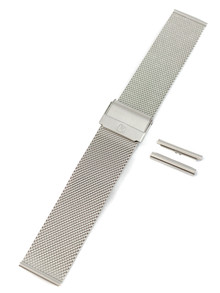 Bransoleta mesh do zegarka - Rochet Asti 2275100 - 20-22 mm - srebrna