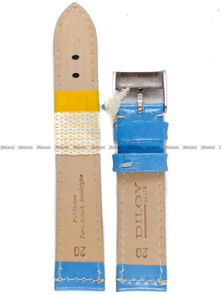 Pasek skórzany do zegarka - Diloy 363.20.16 - 20 mm