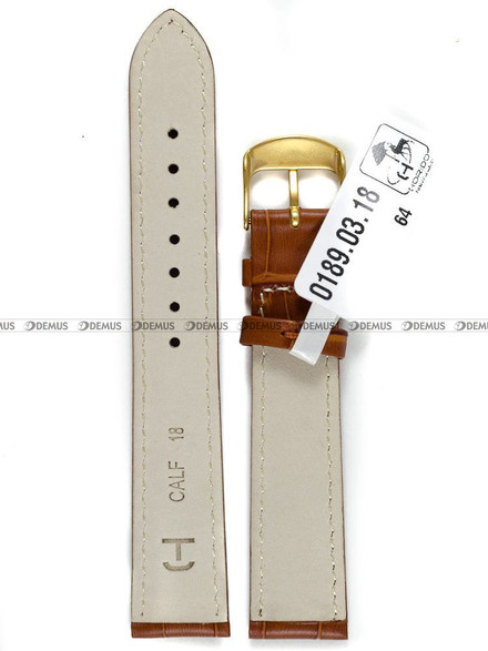 Pasek skórzany do zegarka - Horido 0189.03.18G - 18 mm