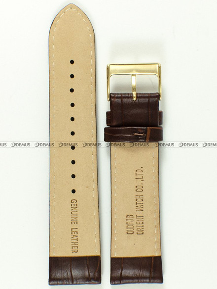 Pasek skórzany do zegarka Orient FAG00002W0 - UDFJBAT - 22 mm brązowy