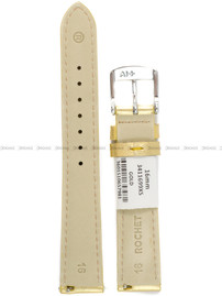 Pasek skórzany do zegarka - Rochet New York by Night 3411699XS - 16 mm - Złoty