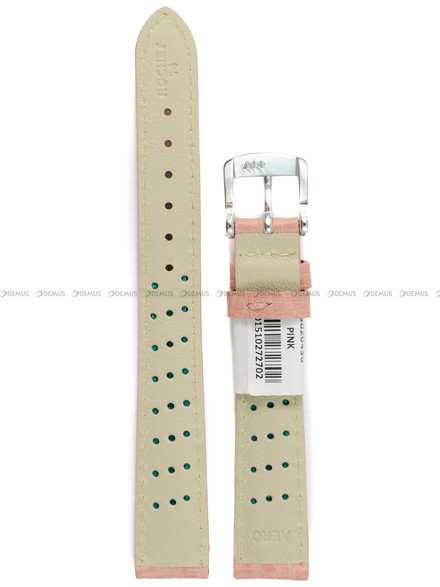 Pasek skórzany do zegarka - Rochet Buffalo 5020430 - 14 mm - Różowy