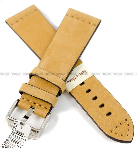 Pasek skórzany do zegarka - Morellato A01X4683B90028CR24 - 24 mm brązowy