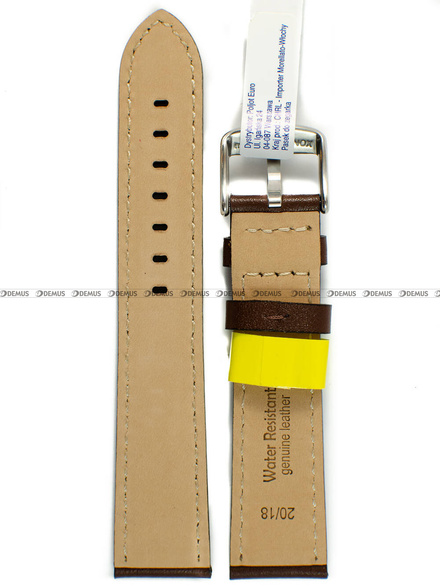 Wodoodporny Pasek do zegarka skórzany - Morellato A01X5976C03034CR20 - 20 mm