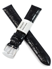 Pasek skórzany do zegarka - Rochet Chelsea 6390501 - 16 mm - Czarny