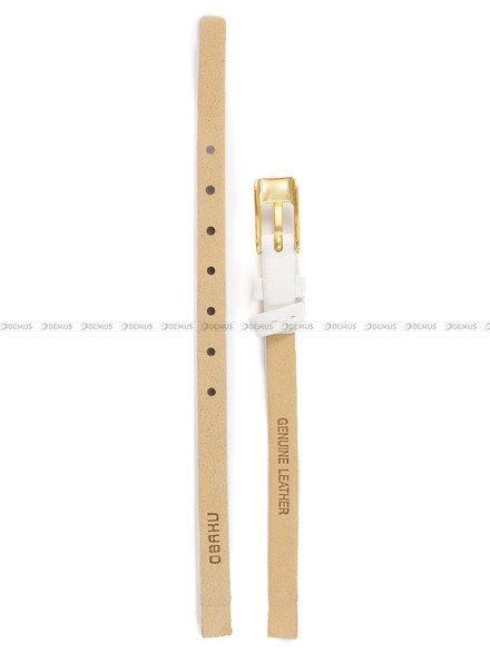 Pasek do zegarków Obaku V129L - V129LGIRW - 6 mm biały