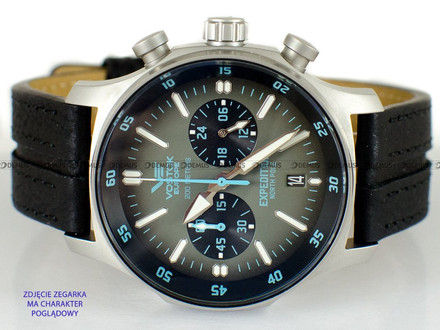 Pasek skórzany do zegarka Vostok Europe Expedition North Pole VK64-592A561 - 22 mm