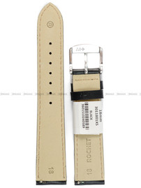 Pasek skórzany do zegarka - Rochet New York 3011801XS - 18 mm - Czarny