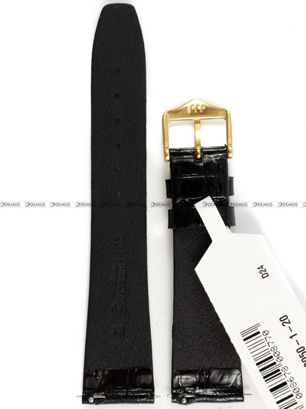 Pasek skórzany z krokodyla do zegarka - Hirsch Prestige Croco 02208050-1-20 - 20 mm  - zwężany