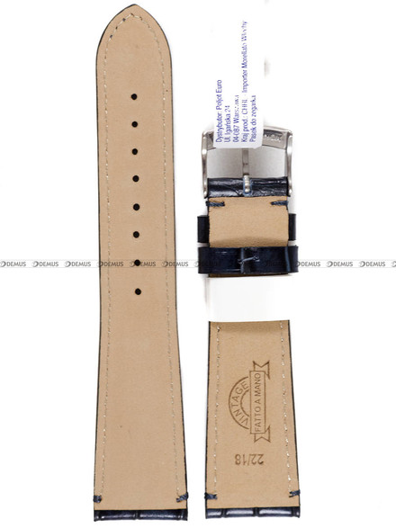 Pasek do zegarka skórzany - Morellato A01X5534D40062CR22 - 22 mm