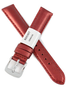 Pasek skórzany do zegarka - Rochet New York by Night 3411695XS - 16 mm - Czerwony