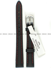Pasek skórzany do zegarka Bisset - BS-158 - 12 mm - XL czarny