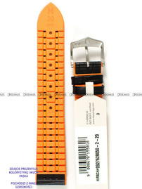 Pasek skórzano-kauczukowy do zegarka - Hirsch Andy 0927628050-2-22 - 22 mm