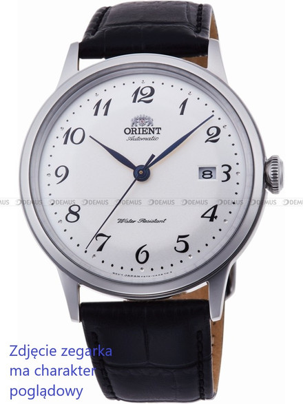 Pasek skórzany do zegarka Orient RA-AC0003S10B - UL002012J0 - 21 mm czarny