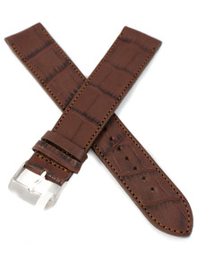 Pasek skórzany do zegarka - LAVVU LSJXC22 - 22 mm - XXL