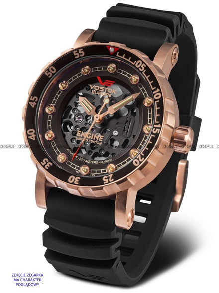 Pasek silikonowy do zegarka Vostok Europe Engine NH72-571B648 - 22 mm