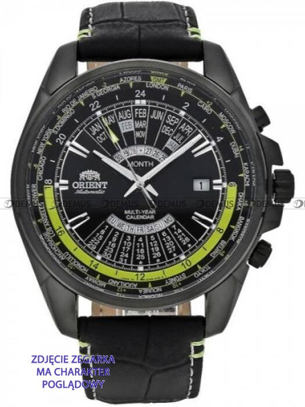 Pasek skórzany do zegarka Orient SEU0B005BH - UDFFC0B - 22 mm czarny