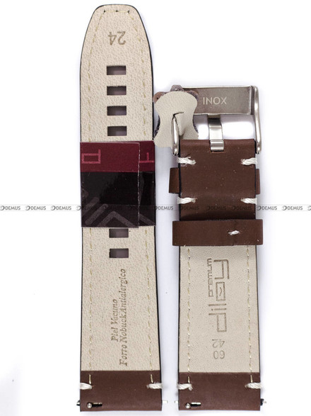 Pasek skórzany do zegarka - Diloy 414.24.2 - 24 mm