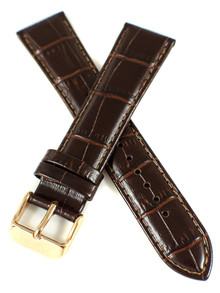 Pasek skórzany do zegarka Orient RA-AC0001S10B - UL002011P0 - 21 mm brązowy