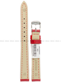 Pasek skórzany do zegarka - Rochet Miami 5411205ST - 12  mm - Czerwony
