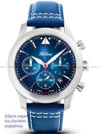 Pasek skórzany do zegarka Balticus Flying Seal - Latająca Foka BALFSQCHBLU - 22 mm