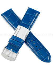 Pasek skórzany do zegarka - Rochet London 6092206 - 22 mm - Niebieski