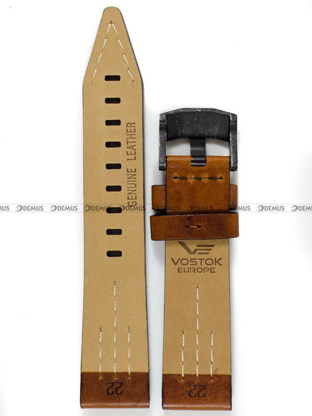 Pasek skórzany do zegarka Vostok Europe SSN571 Nuclear Submarine VK61-571F612 - 22 mm