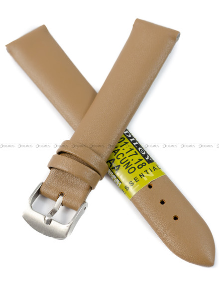 Pasek skórzany do zegarka - Diloy 301.18.17 - 18 mm