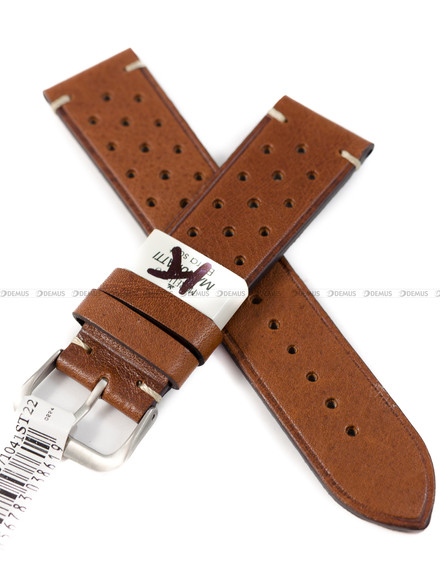 Pasek do zegarka skórzany - Morellato Brahms A01X5807B71041ST22 - 22 mm