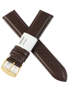 Pasek skórzany do zegarka - Rochet Neptune 7230703 - 20 mm - Brązowy