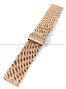 Bransoleta mesh do zegarka - Pacific MS-08-33-24MM - 24 mm - Różowe złoto