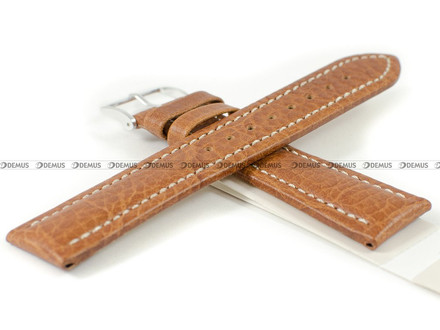 Pasek skórzany do zegarka - Hirsch Buffalo 11320275-2-20 - 20 mm brązowy