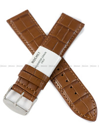 Pasek skórzany do zegarka - Rochet Charleston 5492204ST - 22 mm - Brązowy