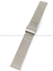 Bransoleta mesh do zegarka - BMS02.20.Z-SSP - 20 mm - z zabezpieczeniem - srebrna