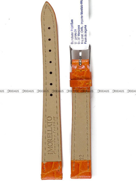 Pasek skórzany do zegarka - Morellato A01D0751376086CR12 - 12 mm