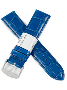 Pasek skórzany do zegarka - Rochet London 6092206 - 22 mm - Niebieski