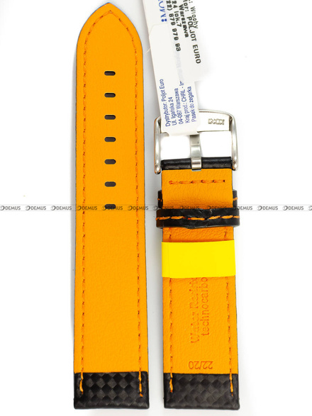Pasek wodoodporny karbonowy do zegarka - Morellato U3586977886 22 mm czarny