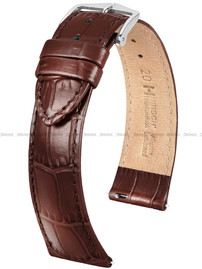 Pasek skórzany do zegarka - Hirsch Louisianalook 03427010-2-22 - 22 mm brązowy