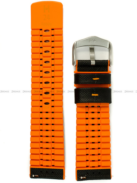 Pasek skórzano-kauczukowy do zegarka - Hirsch Robby 0917694050-4-22 - 22 mm