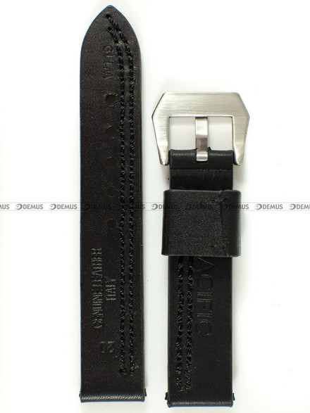 Pasek skórzany do zegarka - Pacific W119.20.1 - 20 mm czarny