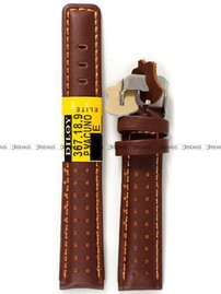 Pasek skórzany Diloy CP367.18.9 - 18mm brązowy