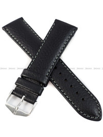 Pasek skórzany do zegarka - Hirsch Forest 17920250-2-22 - 22 mm czarny