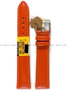 Pasek skórzany do zegarka - Diloy 401.18.12 - 18 mm brązowy