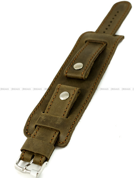 Pasek skórzany z podkładką do zegarka - Horido 0112.02.24S - 24 mm