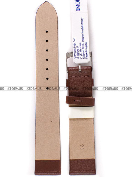 Pasek skórzany do zegarka - Morellato A01X5126875134CR18 - 18 mm brązowy