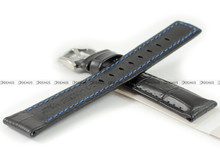 Pasek skórzany do zegarka - Hirsch Grand Duke 02528051-2-20 - 20 mm czarny